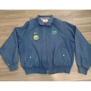 Vintage BP British Petroleum Work Jacket XXL Navy Durable Workwear Lima Refinery